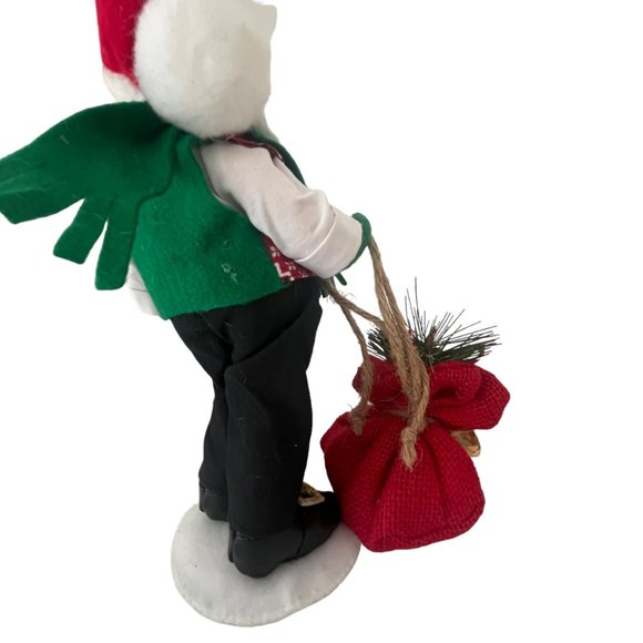 Annalee 9" Rustic Yuletide Santa & Sack W/Original Tag - Picture 10 of 16